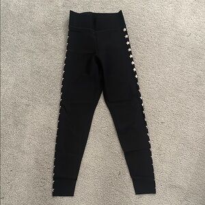 Ultracor Black Leggings with Star Pattern